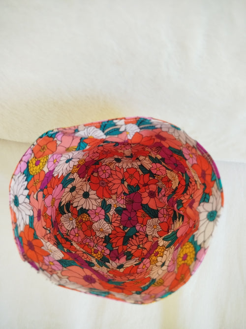 Cache pot panier artisanal cousu main tissu jaune vif