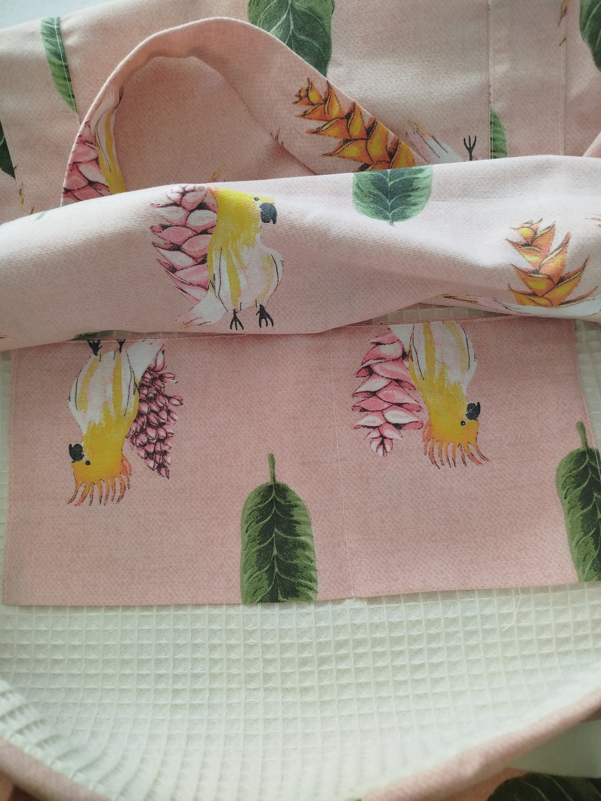 Sac de plage artisanal cousu main  tissu rose
