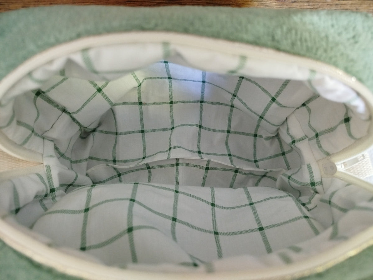 Trousse de Toilette Artisanale - Bambou vert sauge