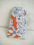 Etui à lunettes - Fleurs bleues
