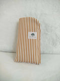 Etui à lunettes - Rayures camel