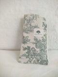 Etui à lunettes - Toile de Jouy verte