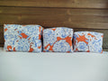Trousse de toilette Artisanale - Fleurs bleues